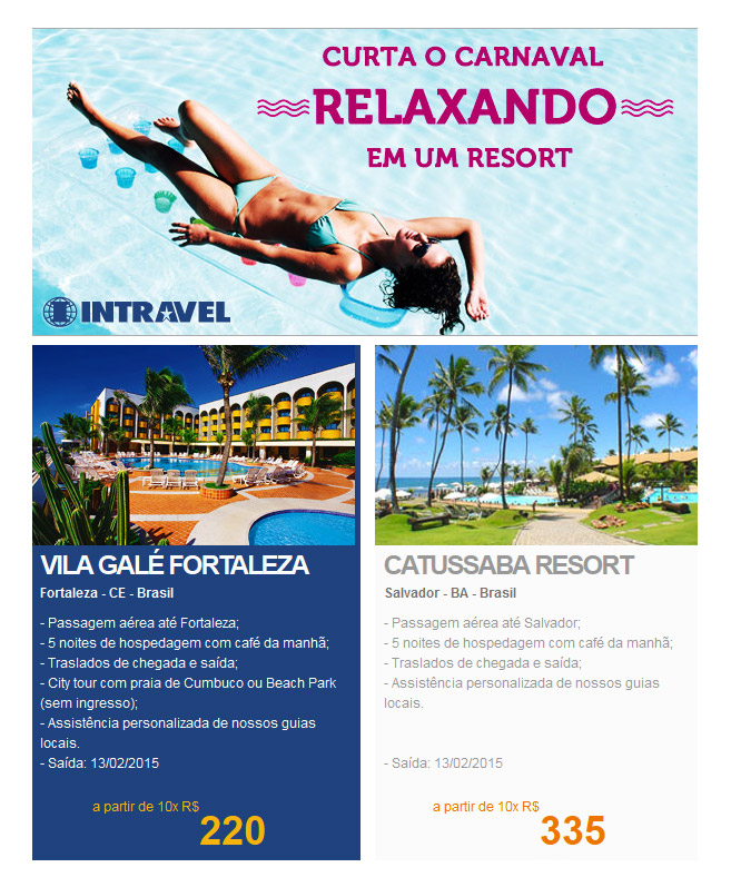 Pacotes de Carnaval 2015 Intravel